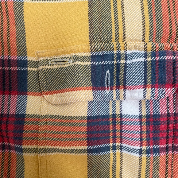 Polo Ralph Lauren Men’s vintage Flannel Shirt Yellow Size Large Great Condition - Picture 3 of 5